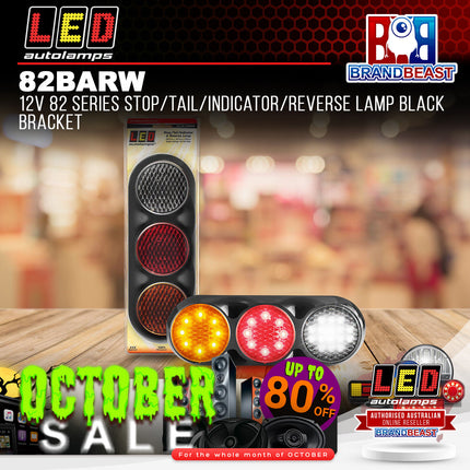 LED Autolamps 82BARW 12V 82Series Stop/Tail/Indicator/Reverse Lamp Black Bracket