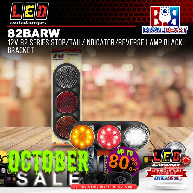 LED Autolamps 82BARW 12V 82Series Stop/Tail/Indicator/Reverse Lamp Black Bracket