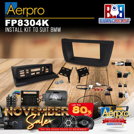 Aerpro FP8304K 2-DIN Stereo Install Kit Suit BMW X3 E83 2004-10 Black