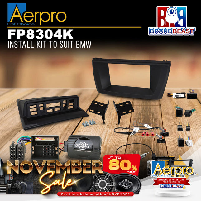 Aerpro FP8304K 2-DIN Stereo Install Kit Suit BMW X3 E83 2004-10 Black