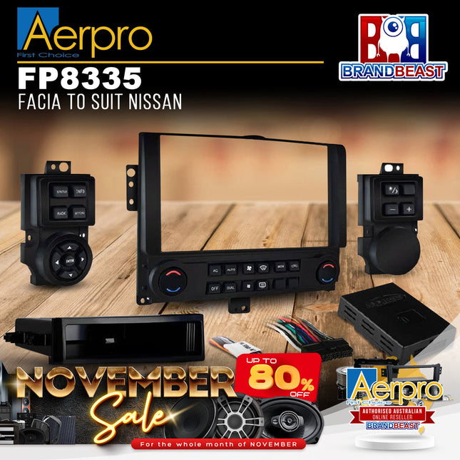Aerpro FP8335 Single/Double DIN Facia Kit to Suit Nissan