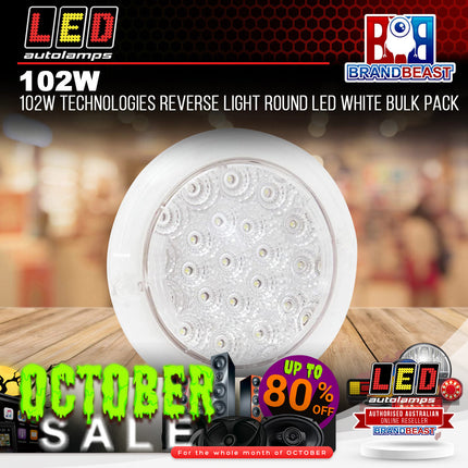 LED Autolamps 102W Technologies Reverse Light Round LED White Bulk Pack