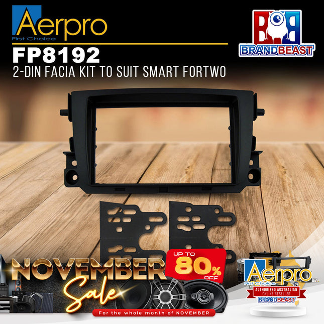 Aerpro FP8192 2-DIN Facia Kit to Suit Smart Fortwo