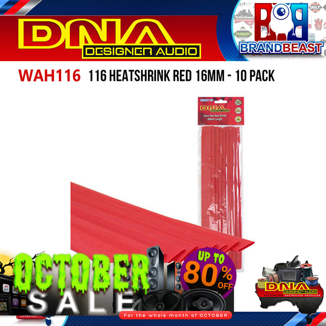 DNA WAH116 16mm Heatshrink Red - 10 Pieces