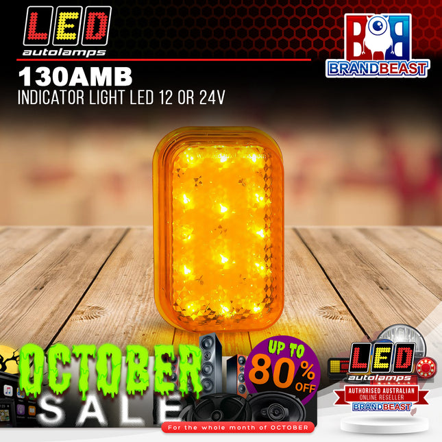 LED Autolamps 130AMB Indicator Light LED 12 or 24V