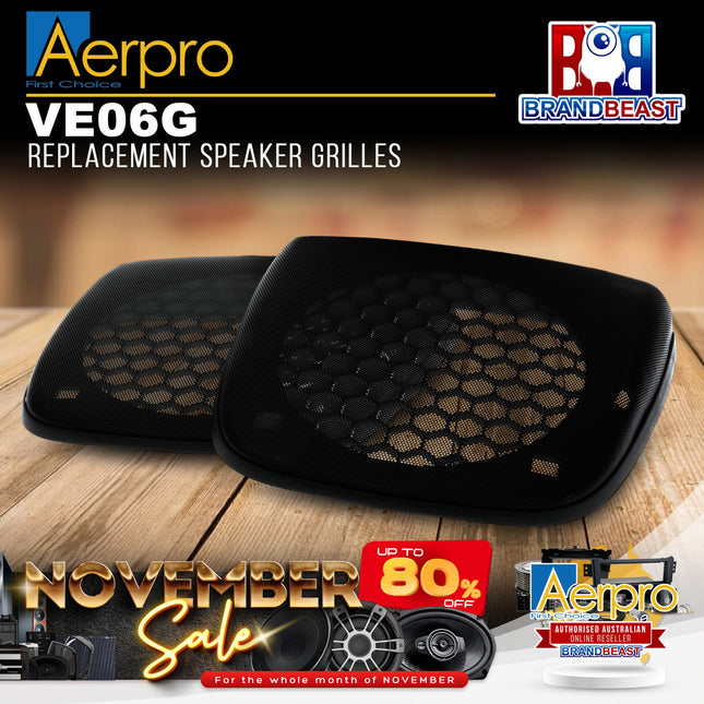 Aerpro VE06G Replacement Speaker Grilles to Suit Holden Commodore 2006-2011 VE