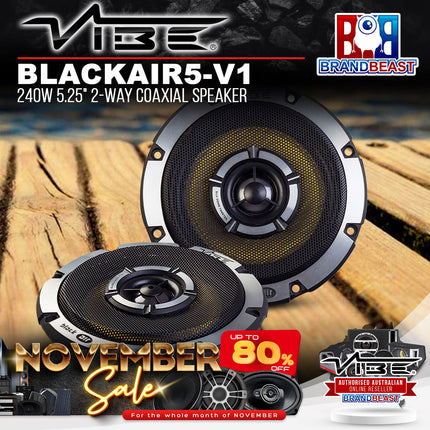 Vibe BLACKAIR5-V1 240W 5.25" 2-Way Coaxial Speaker