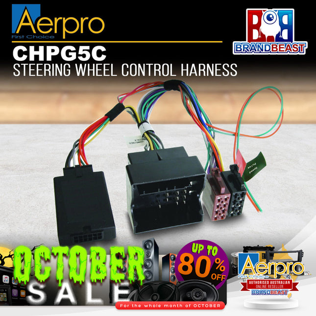 Aerpro CHPG5C Steering Wheel Control Harness Suit Peugeot Quadlock