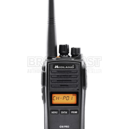 Midland G18-2TP 5W UHF Analogue Portable Radio - Twin Tradie Pack