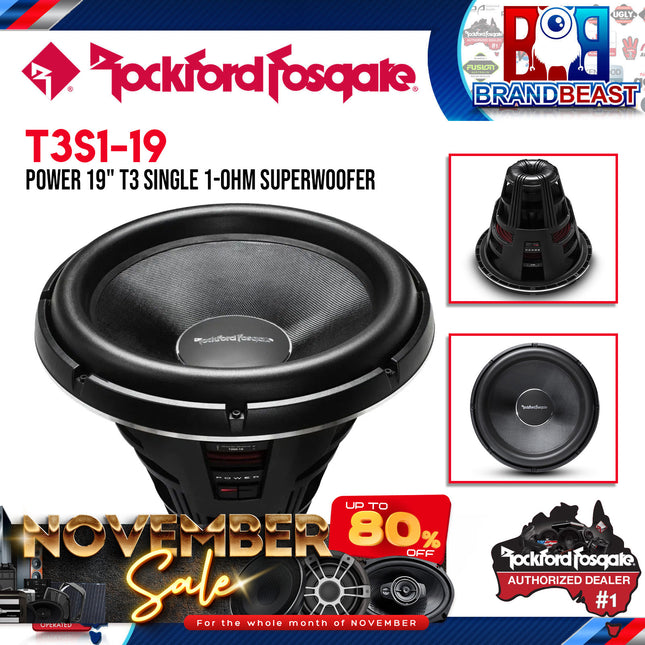 Rockford Fosgate T3S1-19 Power 19" T3 Single 1-Ohm Superwoofer