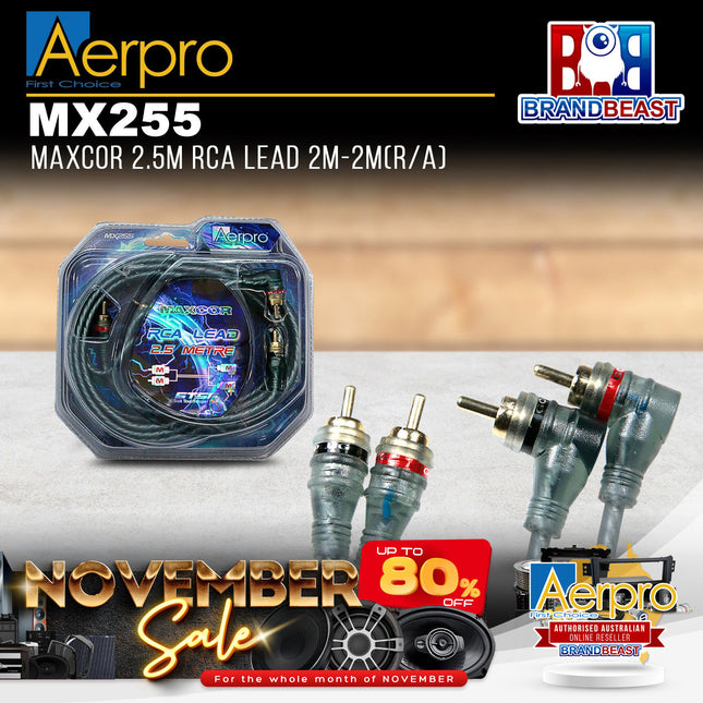 Aerpro MX255 Maxcor 2.5M RCA Lead 2M-2M (R/A)