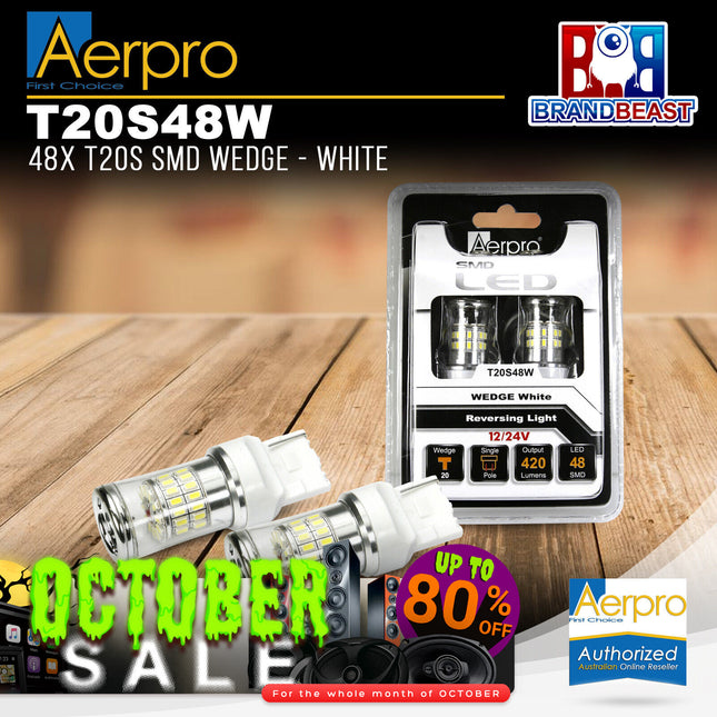 Aerpro T20S48W 48x T20S SMD Wedge - White