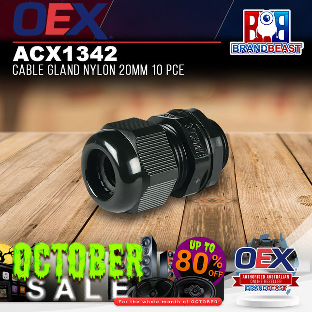 OEX ACX1342 Cable Gland Nylon 20mm 10 Pce