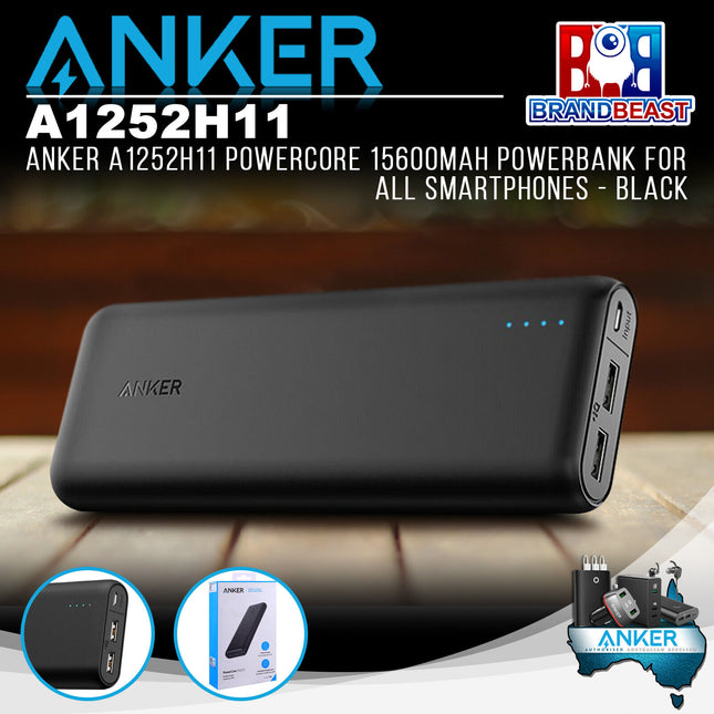 Anker A1252H11 PowerCore 15600mAh Powerbank for All Smartphones - Black