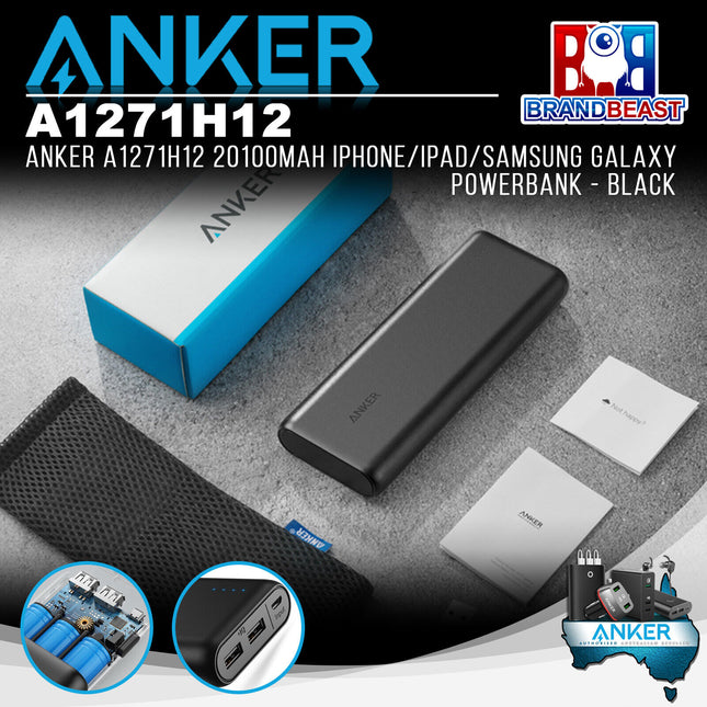 Anker A1271H12 20100mAh iPhone/iPad/Samsung Galaxy Powerbank - Black