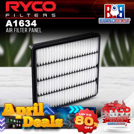 Ryco A1634 Air Filter Panel Suit Lexus LX/Toyota Land Cruiser