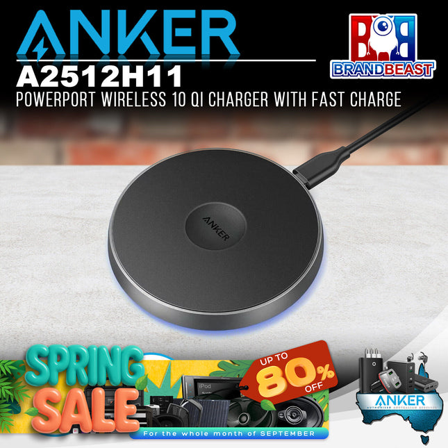 Anker A2512H11 10W iPhone/Android USB-C PowerPort Wireless 10 Qi Charger