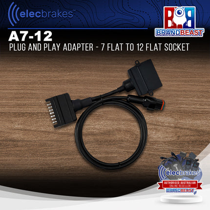 Elecbrakes A 7-12 Plug and Play Adapter - 7 Flat to 12 Flat Socket