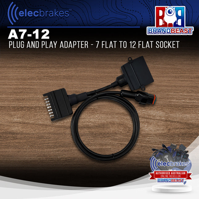 Elecbrakes A 7-12 Plug and Play Adapter - 7 Flat to 12 Flat Socket