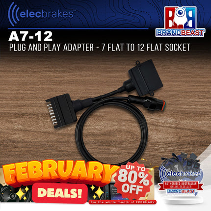 Elecbrakes A 7-12 Plug and Play Adapter - 7 Flat to 12 Flat Socket