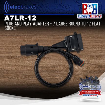 Elecbrakes A 7LR-12 Plug and Play Adapter - 7 Large Round to 12 Flat Socket