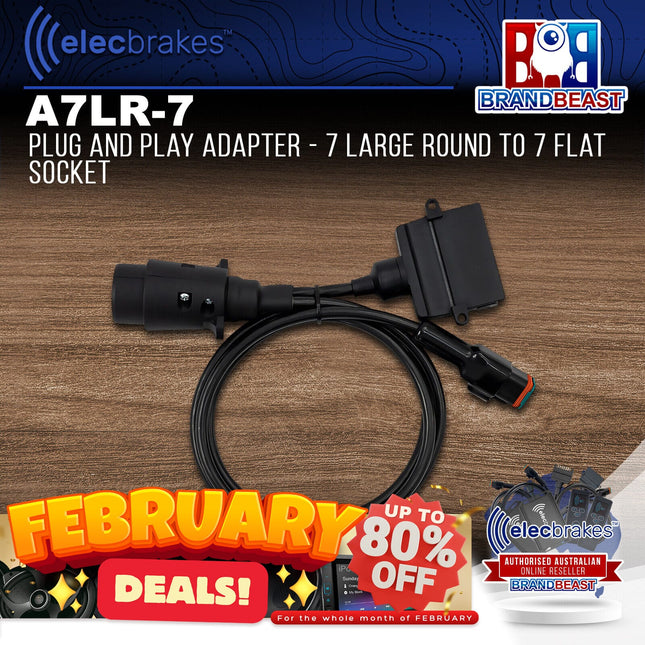 Elecbrakes A 7LR-7 Plug and Play Adapter - 7 Large Round to 7 Flat Socket