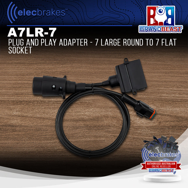 Elecbrakes A 7LR-7 Plug and Play Adapter - 7 Large Round to 7 Flat Socket