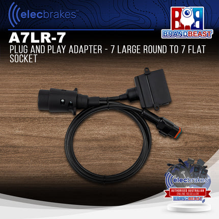 Elecbrakes A 7LR-7 Plug and Play Adapter - 7 Large Round to 7 Flat Socket