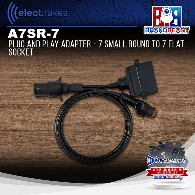 Elecbrakes A 7SR-7 Plug and Play Adapter - 7 Small Round to 7 Flat Socket