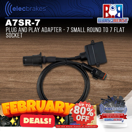 Elecbrakes A 7SR-7 Plug and Play Adapter - 7 Small Round to 7 Flat Socket