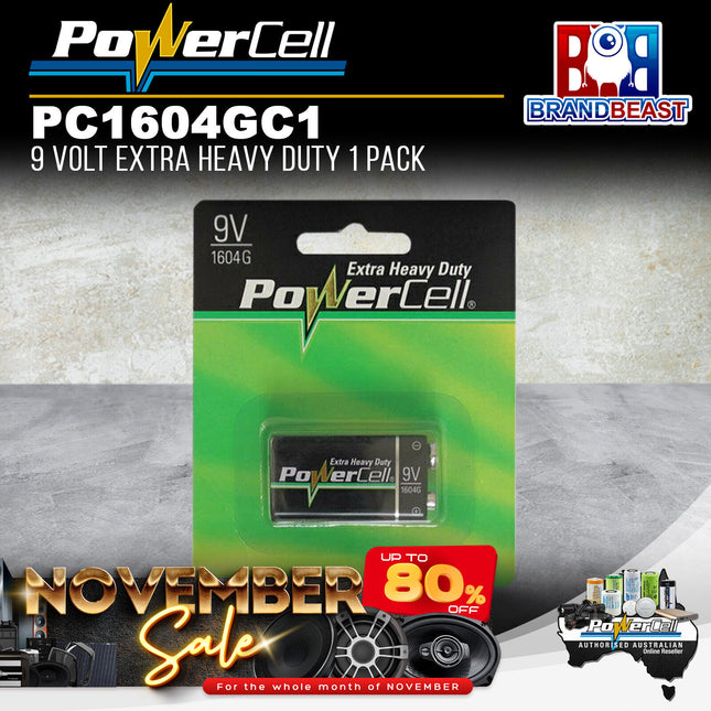 PowerCell PC1604GC1 9V Extra Heavy Duty Battery