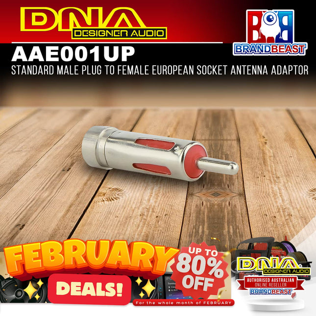 DNA AAE001UP Standard Male Plug To Female European Socket Antenna Adaptor