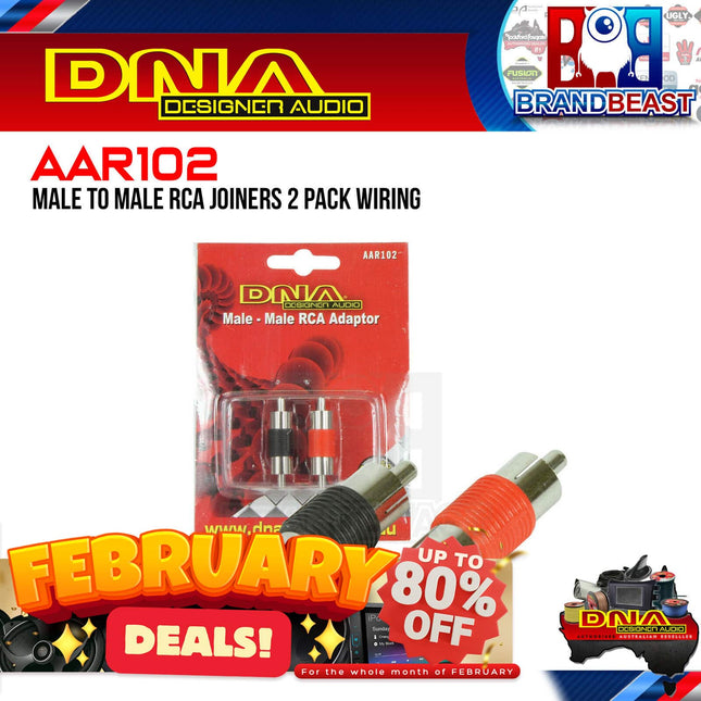 DNA AAR102 Male To Male RCA Joiners - 1 Pack For 2