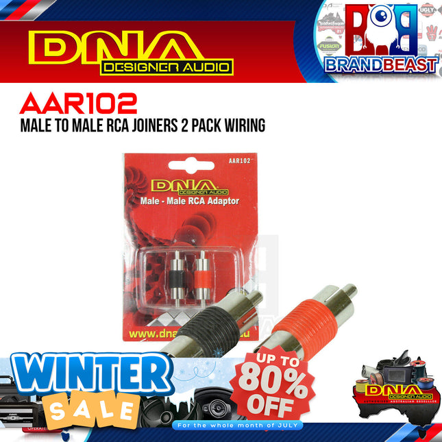 DNA AAR102 Male To Male RCA Joiners - 1 Pack For 2