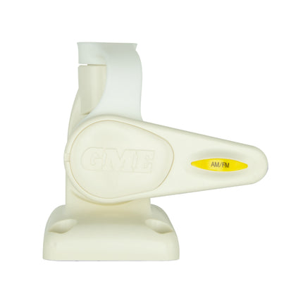 GME ABL013 White Single Swivel Rectangular Antenna Base