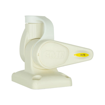 GME ABL013 White Single Swivel Rectangular Antenna Base