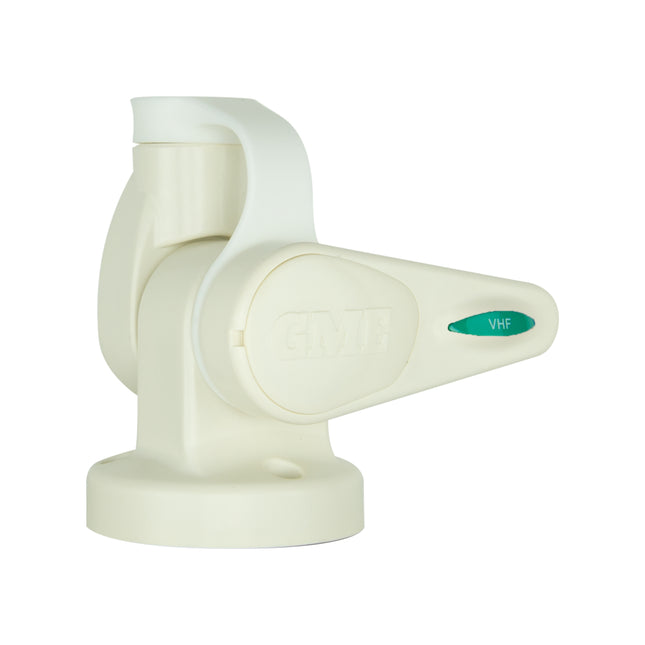 GME ABL015 White Single Swivel Round Antenna Base