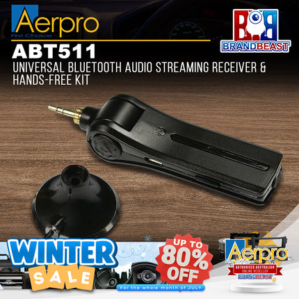 Aerpro ABT511 Universal Bluetooth Audio Streaming Receiver & Hands-Free Kit