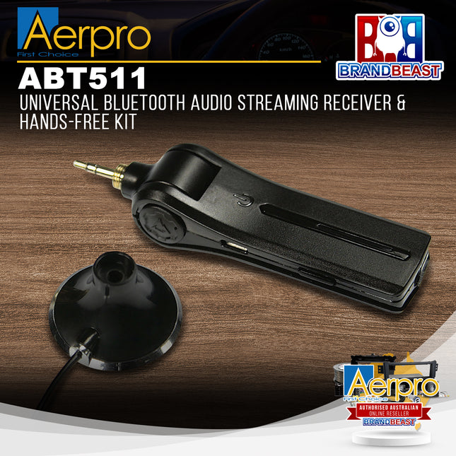 Aerpro ABT511 Universal Bluetooth Audio Streaming Receiver & Hands-Free Kit