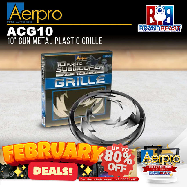 Aerpro ACG10 10&quot; Gun Metal Plastic Grille