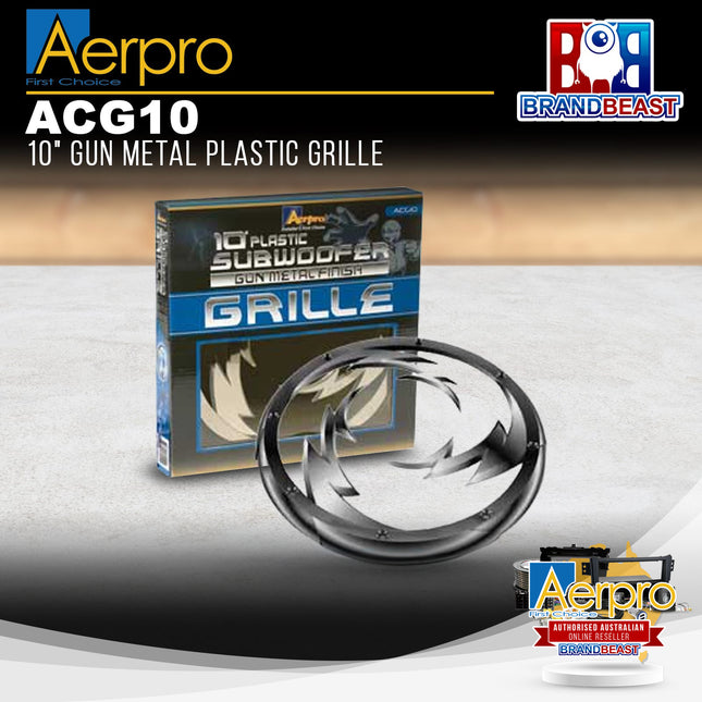 Aerpro ACG10 10" Gun Metal Plastic Grille