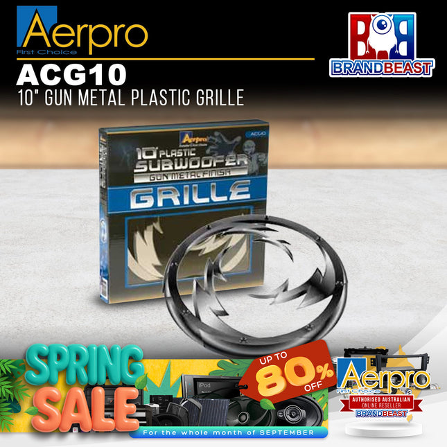 Aerpro ACG10 10" Gun Metal Plastic Grille