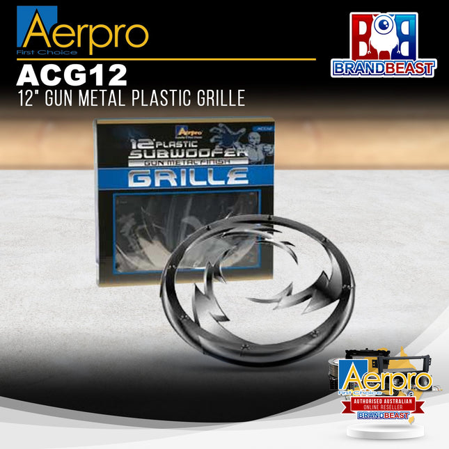 Aerpro ACG12 12" Gun Metal Plastic Grille