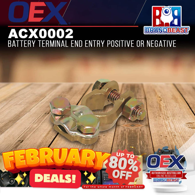 OEX ACX0002 Battery Terminal End Entry Positive or Negative