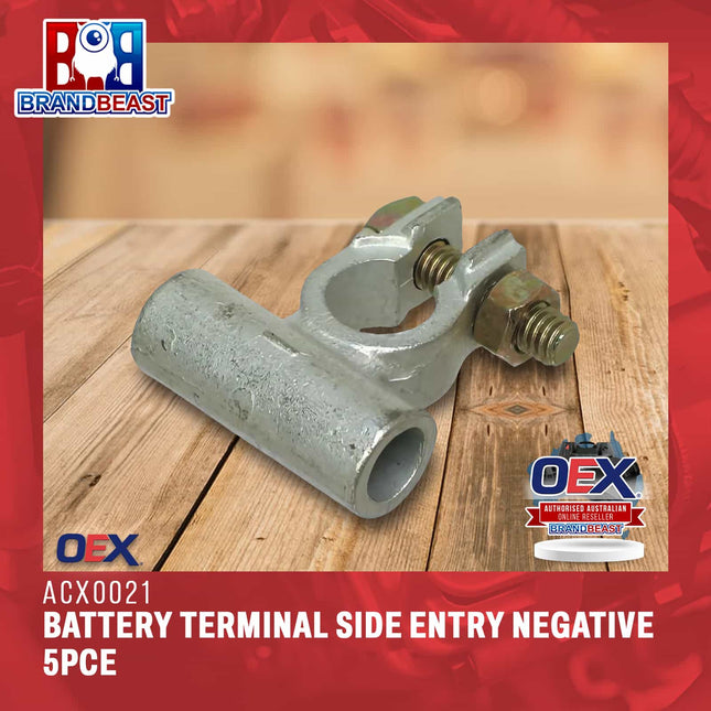 OEX ACX0021 Battery Terminal Side Entry Negative 5Pce