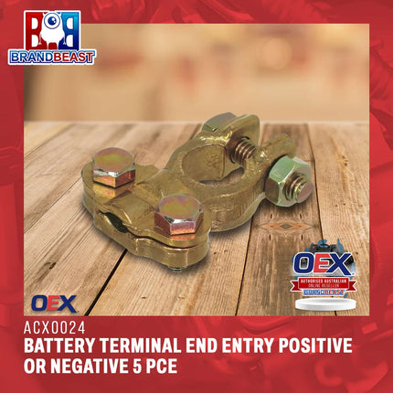 OEX ACX0024 Battery Terminal End Entry Positive or Negative 5 Pce