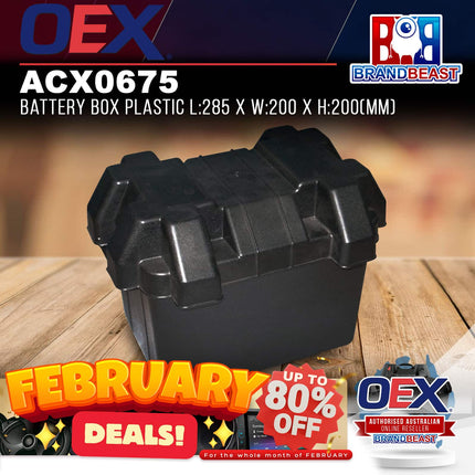 OEX ACX0675 Plastic  Battery Box (285 x 200 x 200mm)