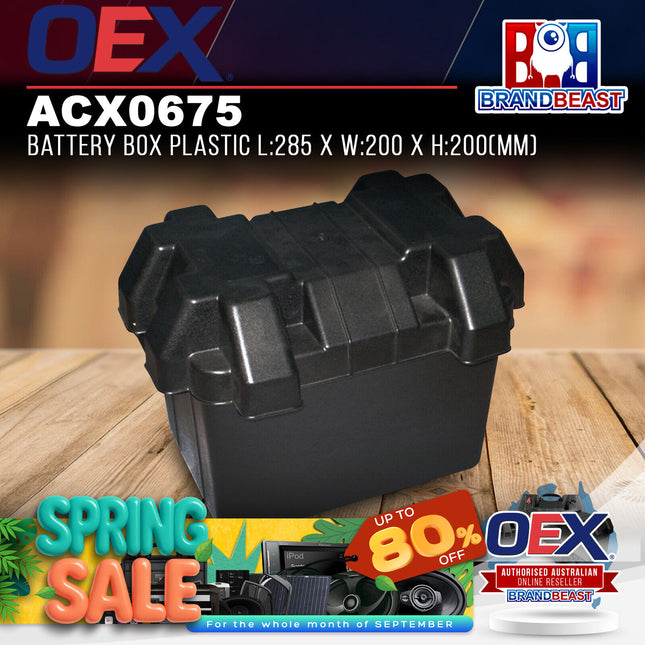 OEX ACX0675 Plastic Battery Box (285 x 200 x 200mm)