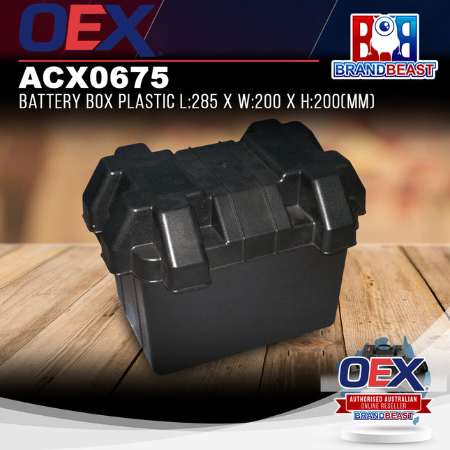 OEX ACX0675 Plastic Battery Box (285 x 200 x 200mm)
