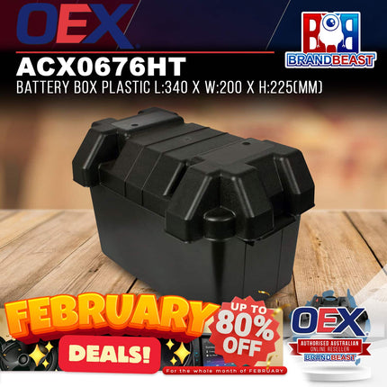 OEX ACX0676HT Plastic Battery Box (340 x 200 x 225mm)